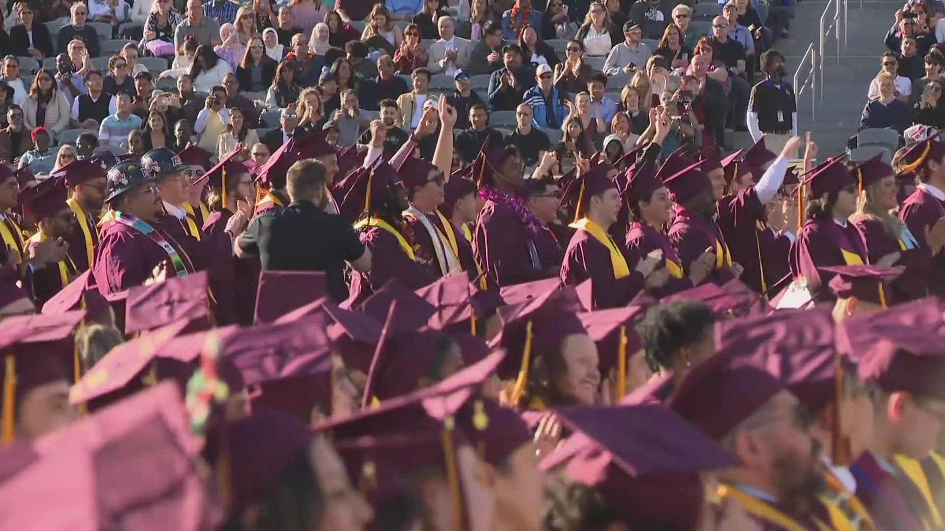 Students are celebrating commencement at Arizona State University.