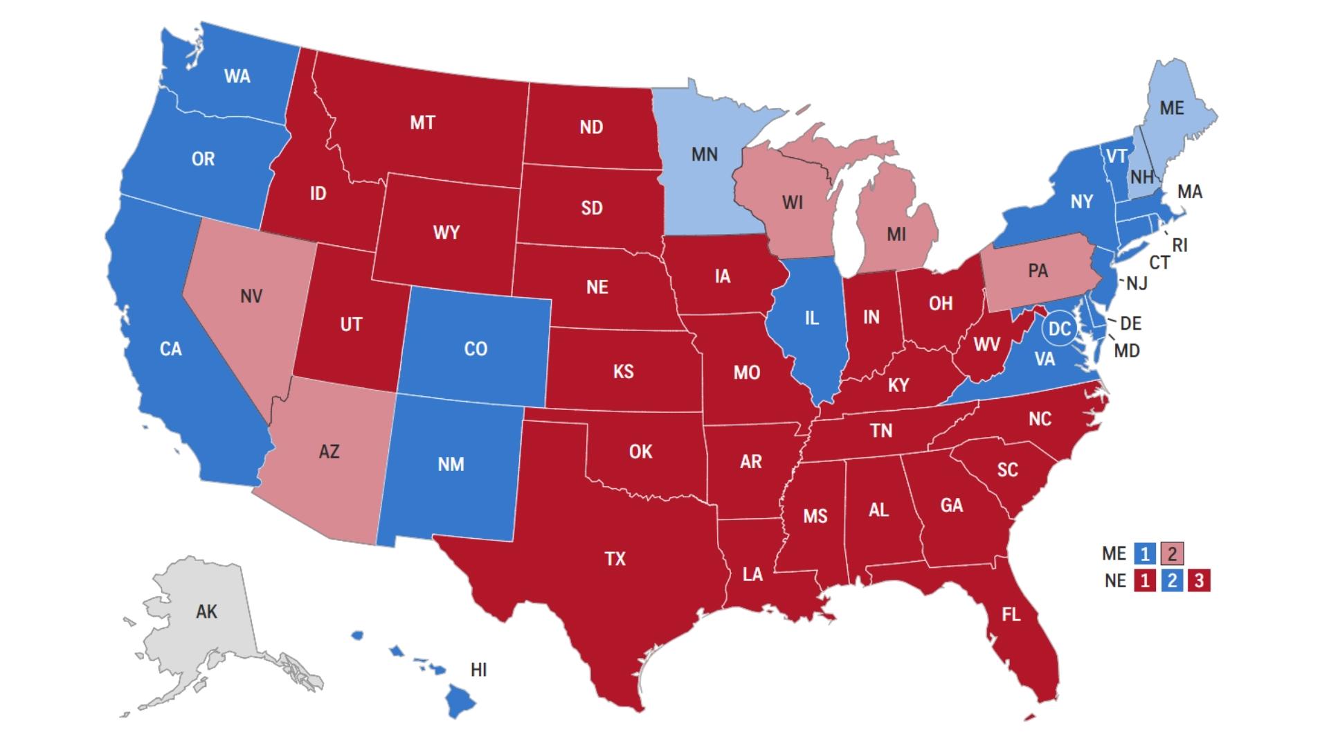 Live election map Latest 2024 presidential election results