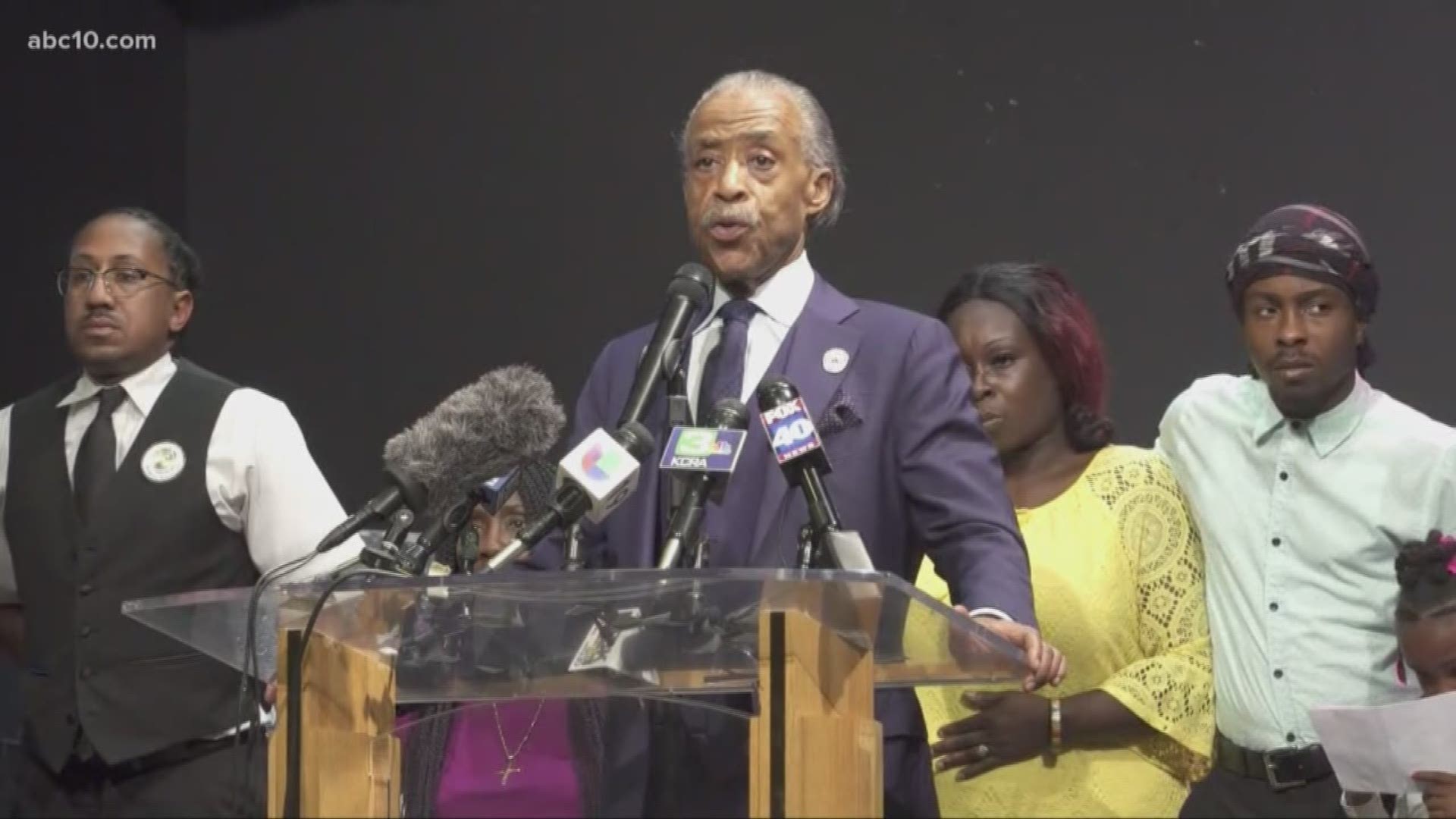 Rev. Al Shaprton traveled back to Sacramento Wednesday night to mark the six-month anniversary of the police shooting of Stephon Clark in his grandmother's backyard.