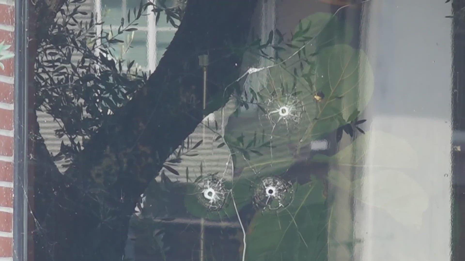 Shots were fired from outside the building into the lobby. Nobody was hurt.