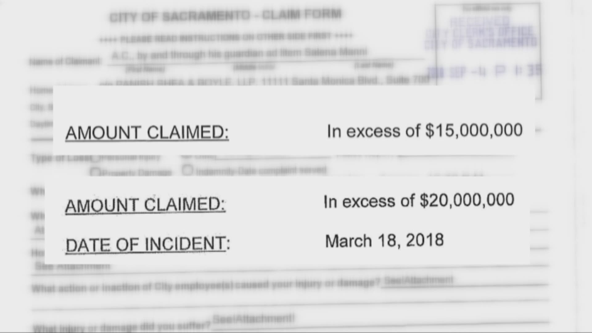 The City of Sacramento has received claim forms from the family of Stephon Clark seeking damages relating to Clark's death. But more than the money, the family says they're seeking change.