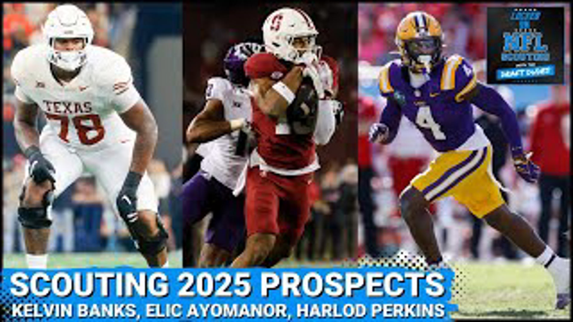 Can Kelvin Banks be the first offensive lineman drafted? What is the ceiling for Elic Ayomanor? What does the future hold for Harold Perkins?