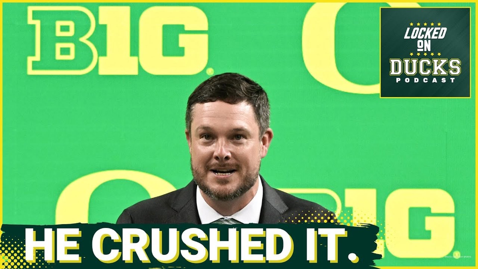 Dan Lanning took the stage to officially mark Oregon's entrance as a Big 10 member. He answered one significant question that Oregon has on the defensive side