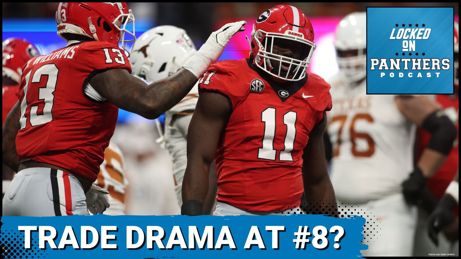 Host Julian Council and guest Joe Person from The Athletic break down the Panthers draft strategy, exploring potential picks like Jalon Walker from Georgia.