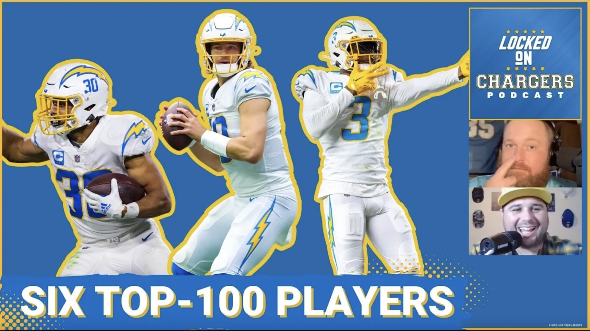 Six Los Angeles Chargers Named to NFL's Top 100 Players List Led by