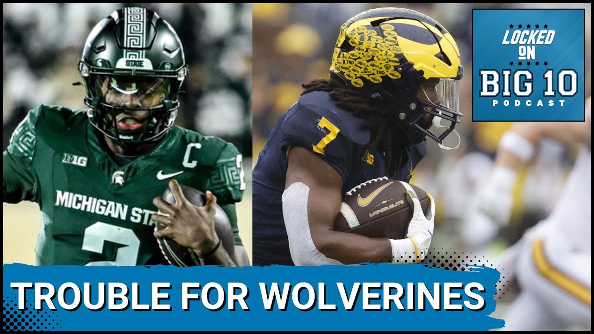 Jonathan Smith & his Michigan State Spartans face Sherrone Moore & his quarterback-less Michigan Wolverines Saturday in an age old Big Ten college football rivalry