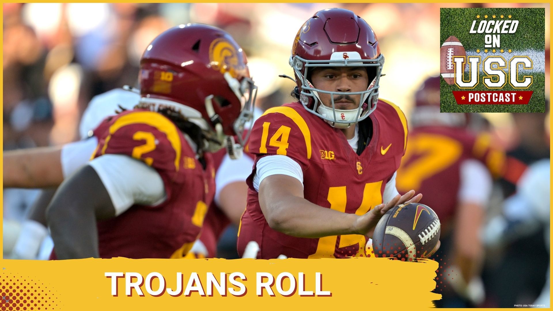 Trojans get 412 from Maiava and 4 TD's Waymon Jordon racked up 167 on the ground in 59-20 stroll.