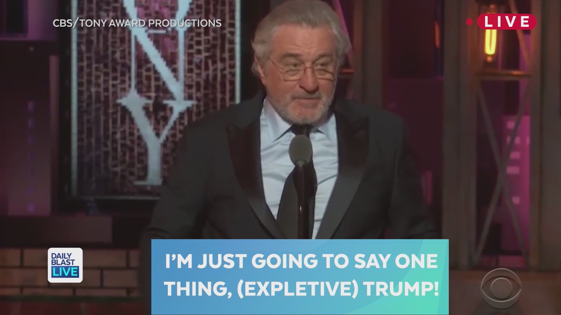 Robert De Niro drops the f-bomb bashing Trump at the Tony Awards