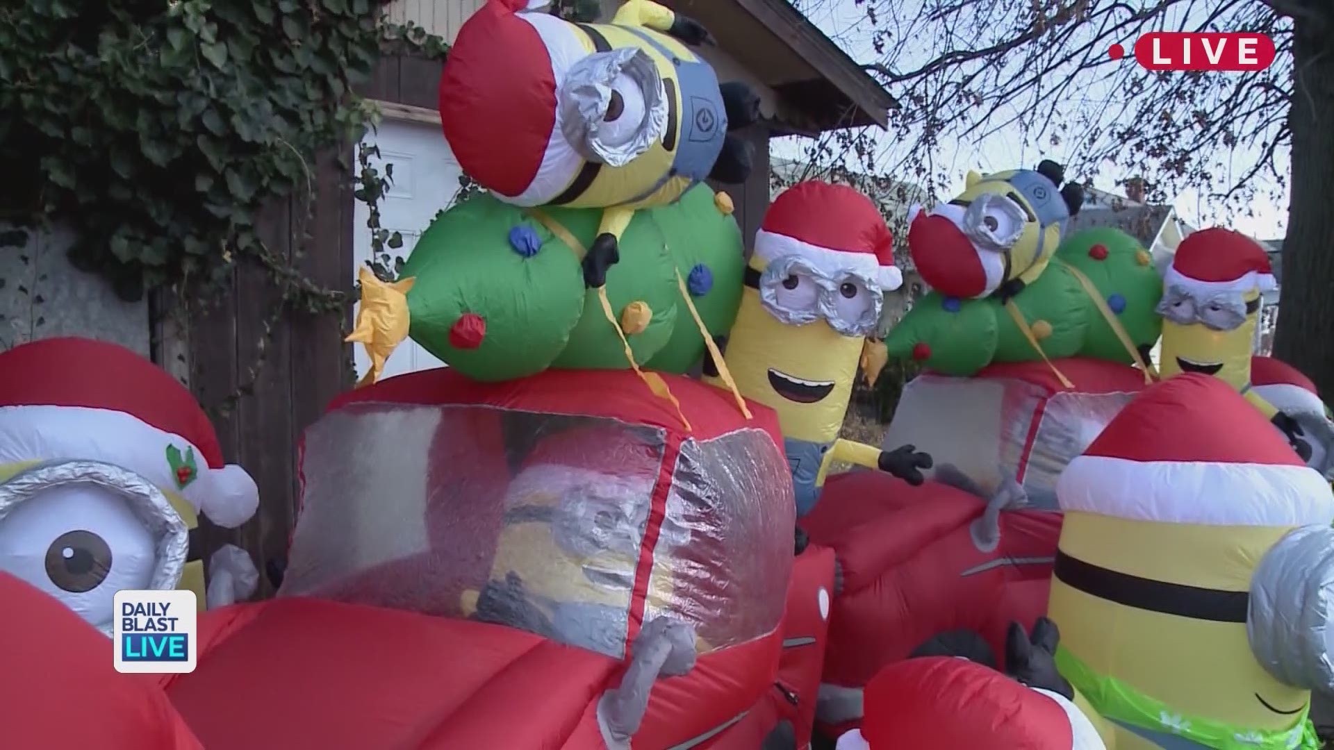 A friendly Christmas decorating contest between neighbors ended in an amazing display in one New Albany, IN yard.  More than 7 million people have already seen it! Michael Pourteau has 70 minions in his yard. The outrageous display took two days and $3,50