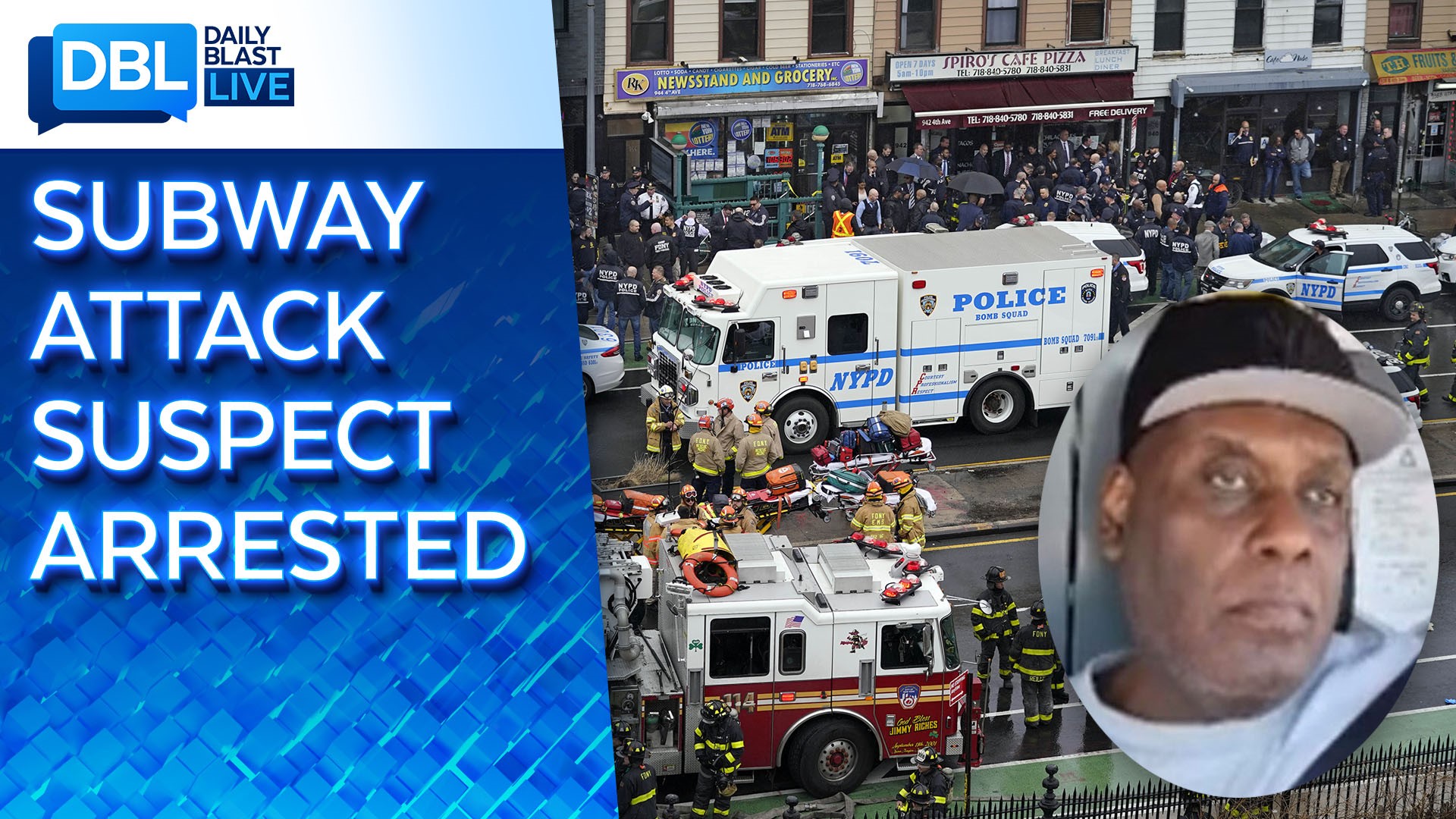 The shooter had escaped in the chaos, but left behind numerous clues, including a gun, ammunition, hatchet, smoke grenades, gasoline and the key to a U-Haul.