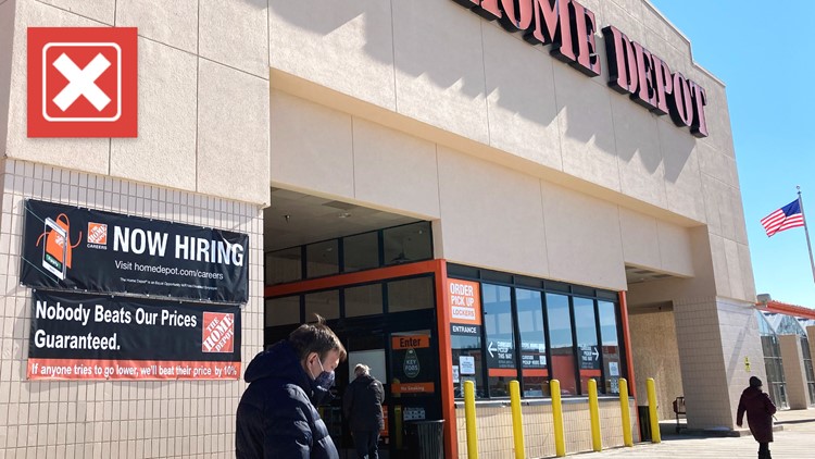 No, The Home Depot is not turning all stores into drive-thru only
