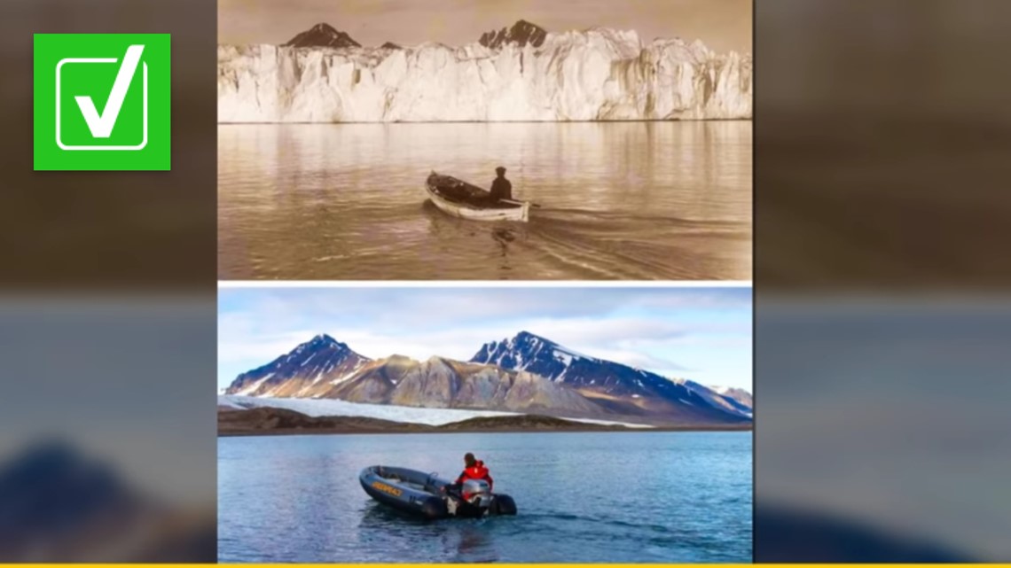 Foto-foto yang menunjukkan Arktik dulu dan sekarang
