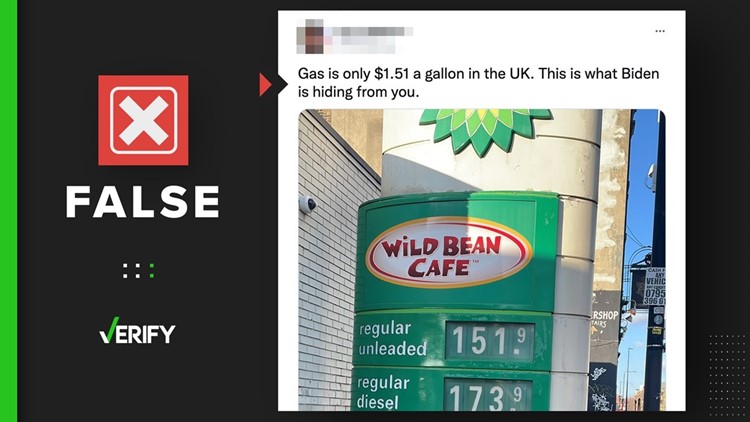 Average gas price in the UK is over $7 per gallon, not cheaper than US