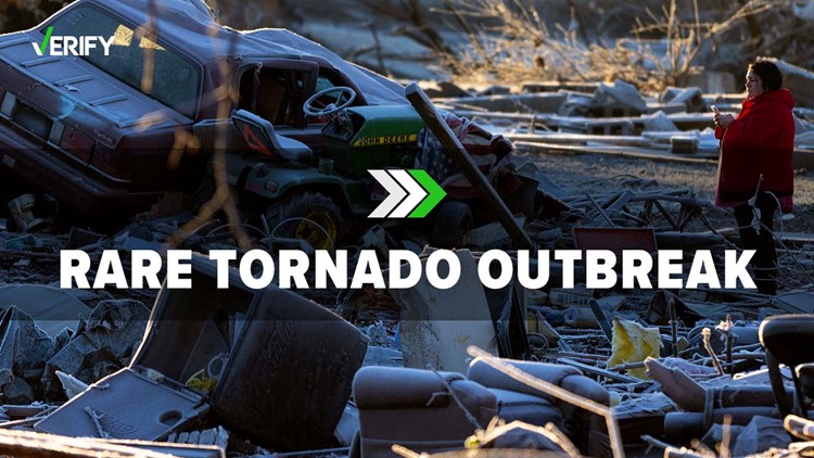 Tornadoes rarely occur during colder months