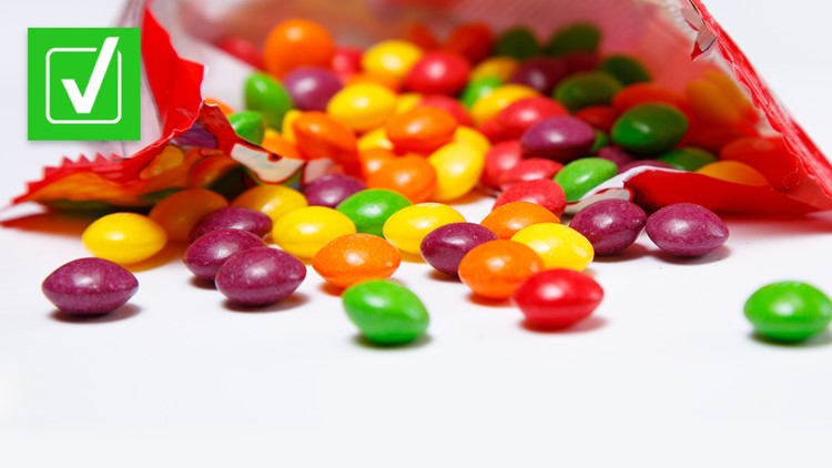 Yes, a California bill would ban chemicals found in Skittles and other foods
