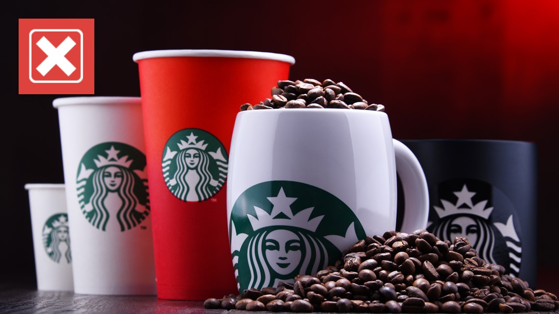 Ukuran cangkir panas Starbucks tidak menampung jumlah cairan yang sama
