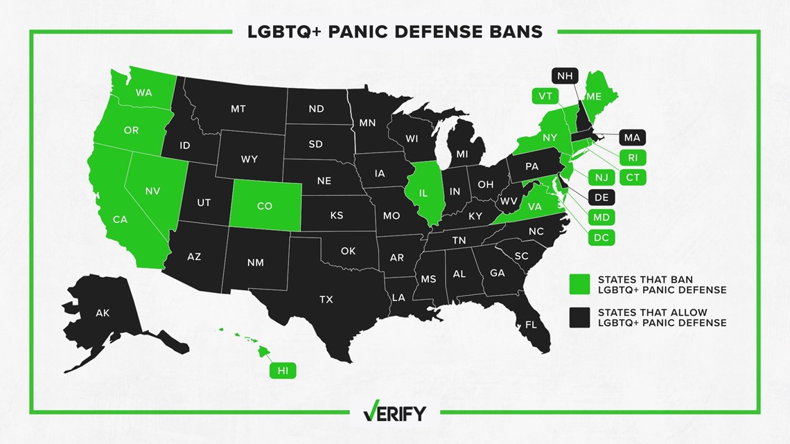Pertahanan gay dan trans panik masih legal di sebagian besar negara bagian