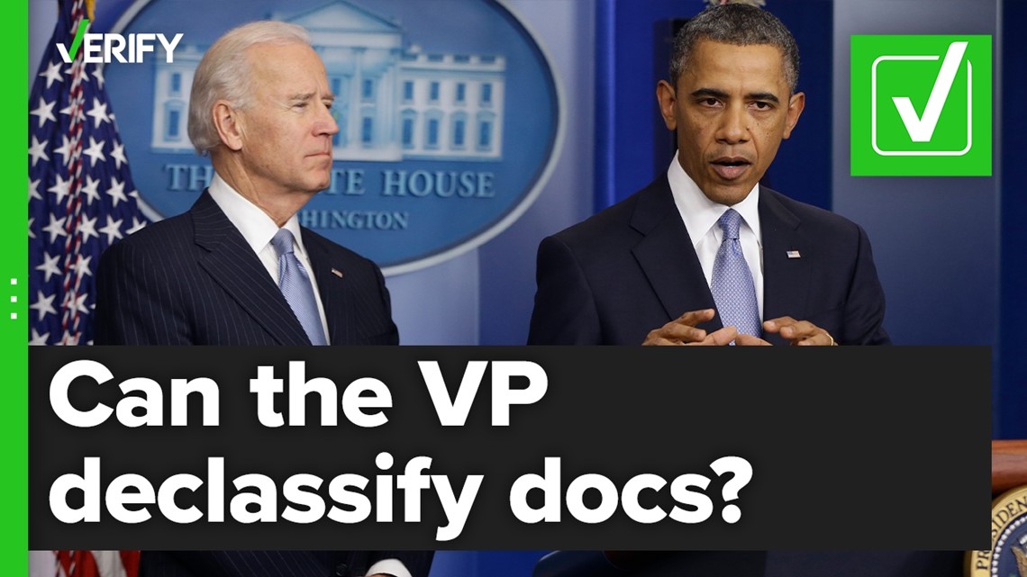 Yes, vice presidents can declassify documents