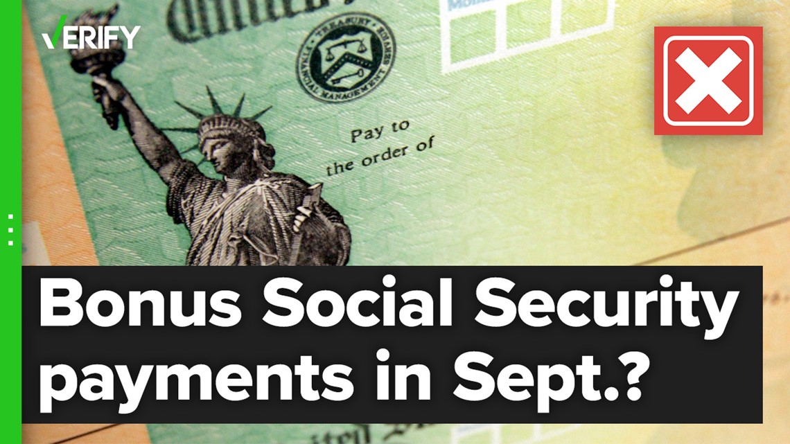 There are no bonus payments for social security recipients in September