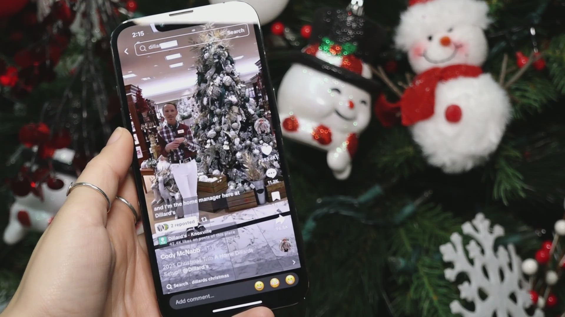 A local Dillard's home manager went viral for his holiday spirit and love for what he does. 