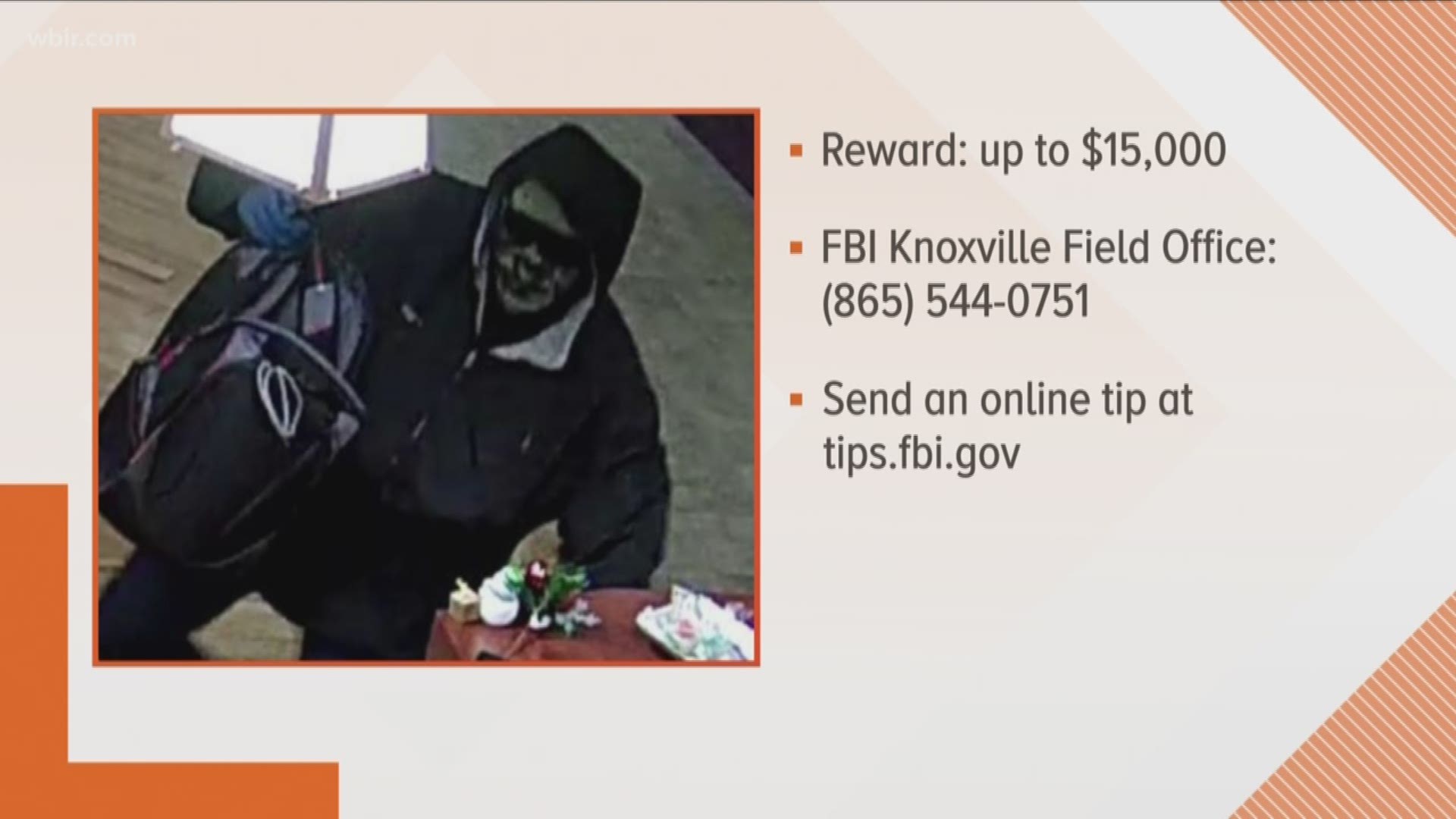 FBI increases reward for 'TooTall Bandit'