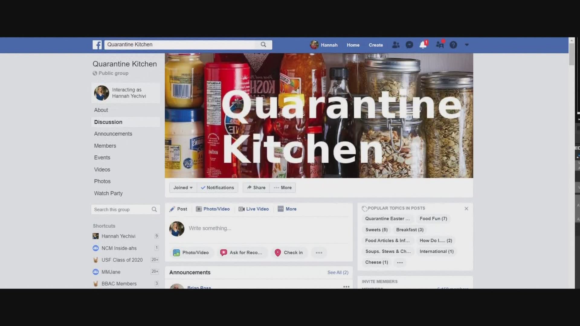 'Quarantine Kitchen' Facebook page goes viral during coronavirus, COVID-19 pandemic