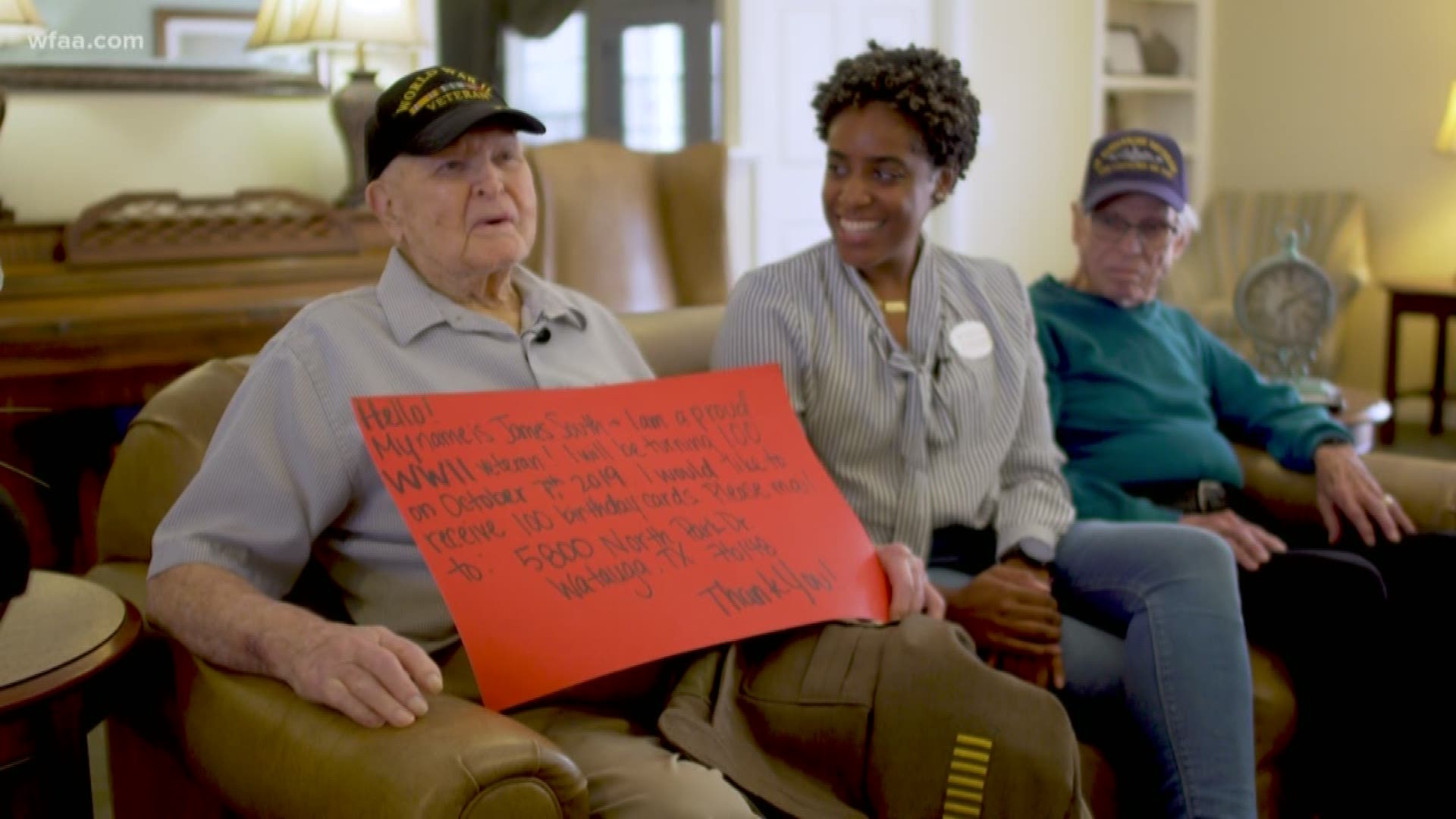 A World War II Veteran in Watauga hopes you consider his birthday wish. James South is hoping to receive a 100 birthday cards for his 100th birthday.