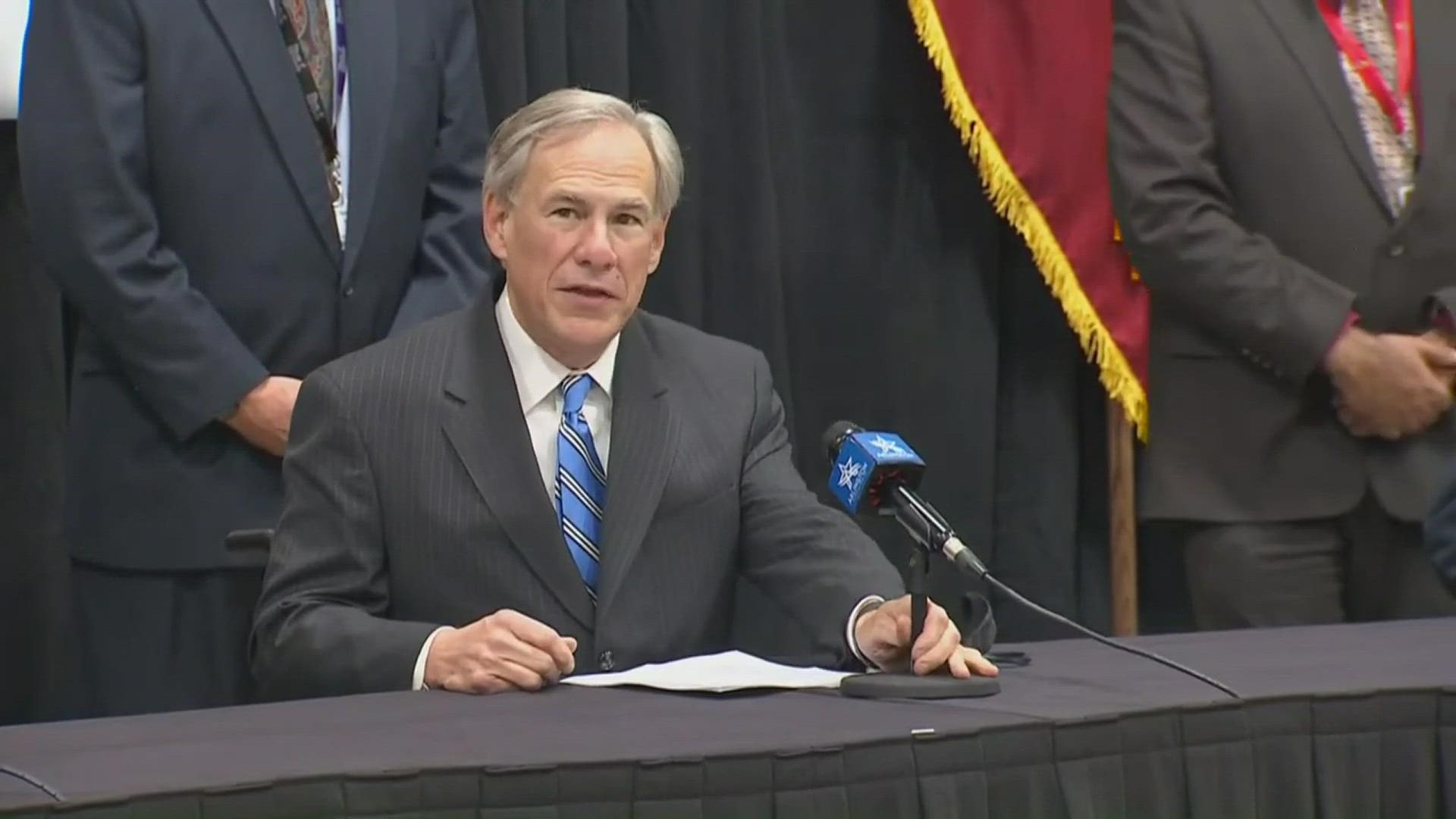 Gov. Greg Abbott joined other state and local leaders to tour a mass vaccination site in Arlington before providing an update on efforts across the state.