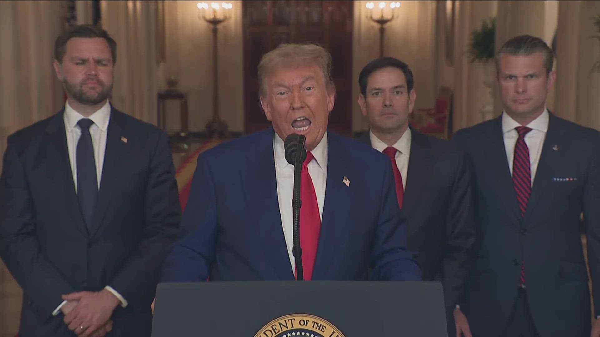 President Donald Trump says Iran's key nuclear sites were “completely and fully obliterated” by U.S. strikes.