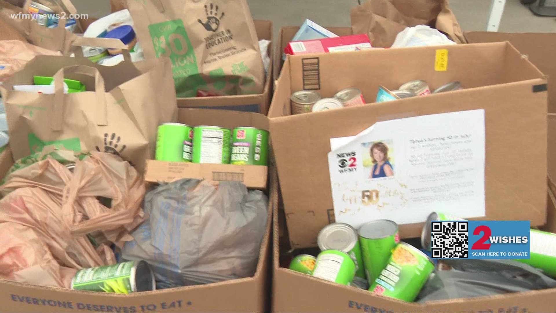 People showed up from around the Triad to help reach Tanya's goal of donating 50,000 meals.
