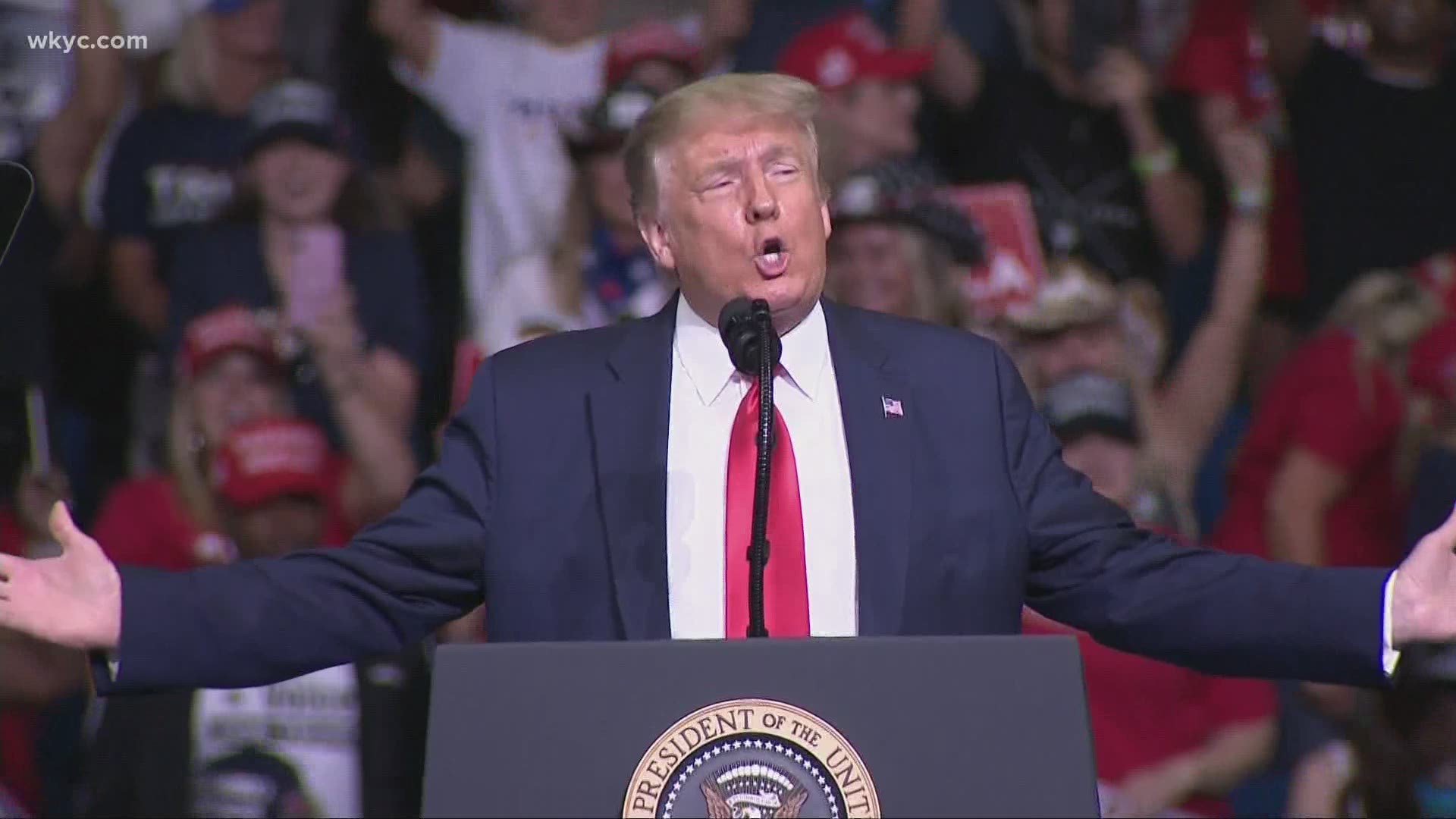 Protests broke out in Tulsa tonight.  President Trump spoke to a sparse crowd.