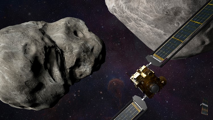 A NASA spacecraft crashed into an asteroid today