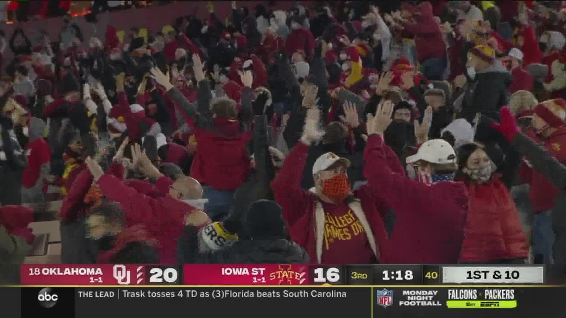 Iowa State was coming off their first win of the year over Texas Christian University. Now they're 2-1 on the season.