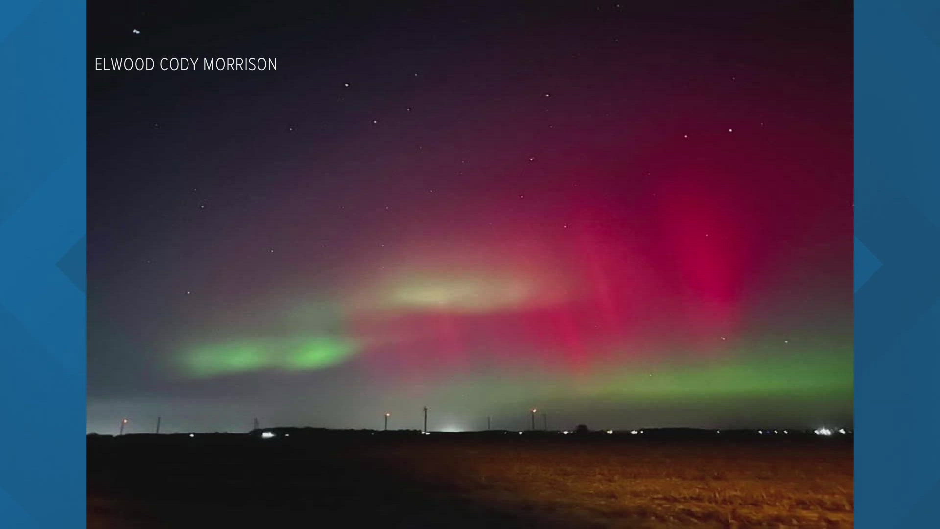 Dazzling, colorful displays of the northern lights were seen across several U.S. states on Tuesday evening.