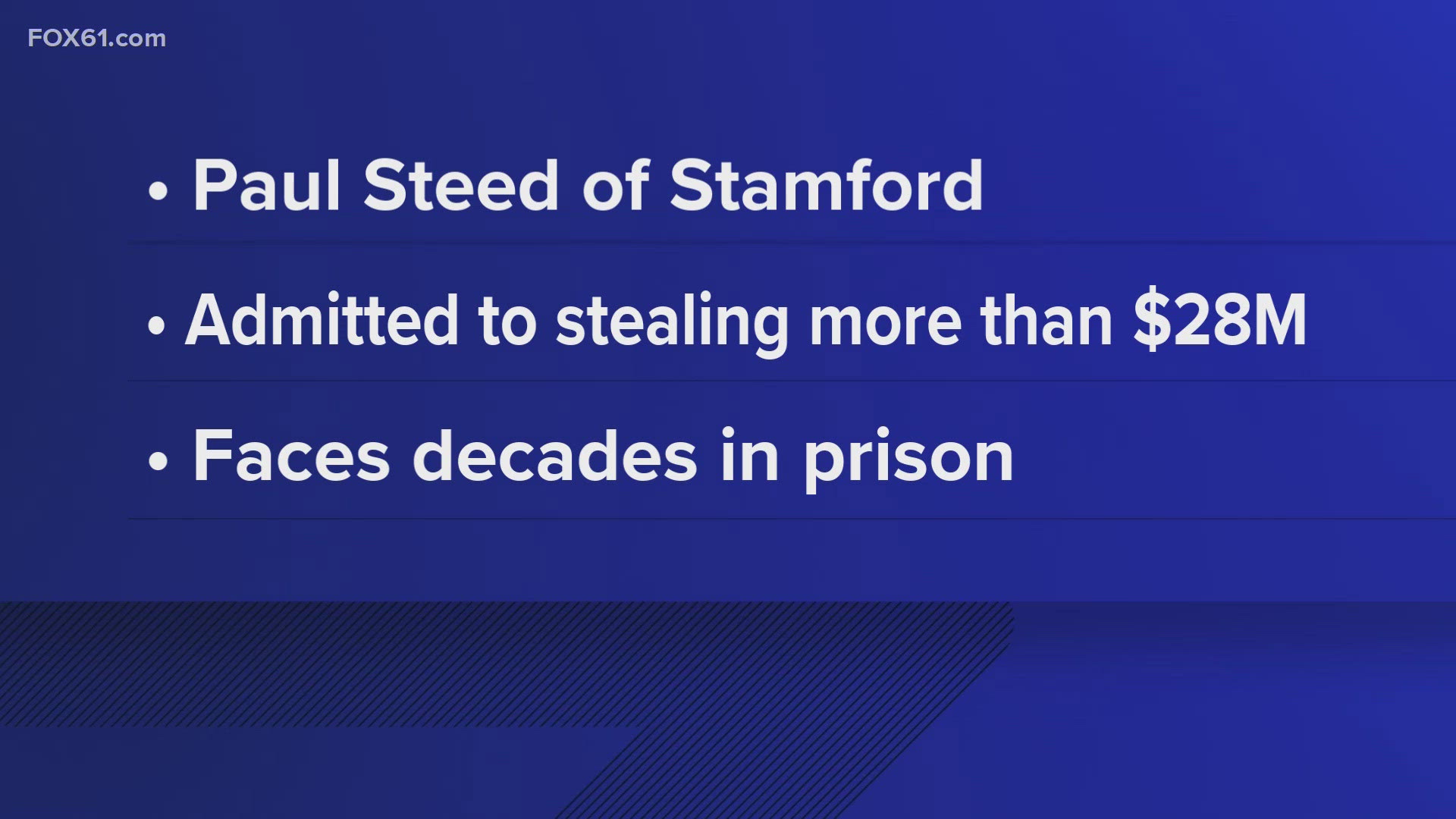 Paul Steed, 58, of Stamford, pleaded guilty Thursday to fraud and tax offenses he committed while defrauding the chocolate company out of millions of dollars.