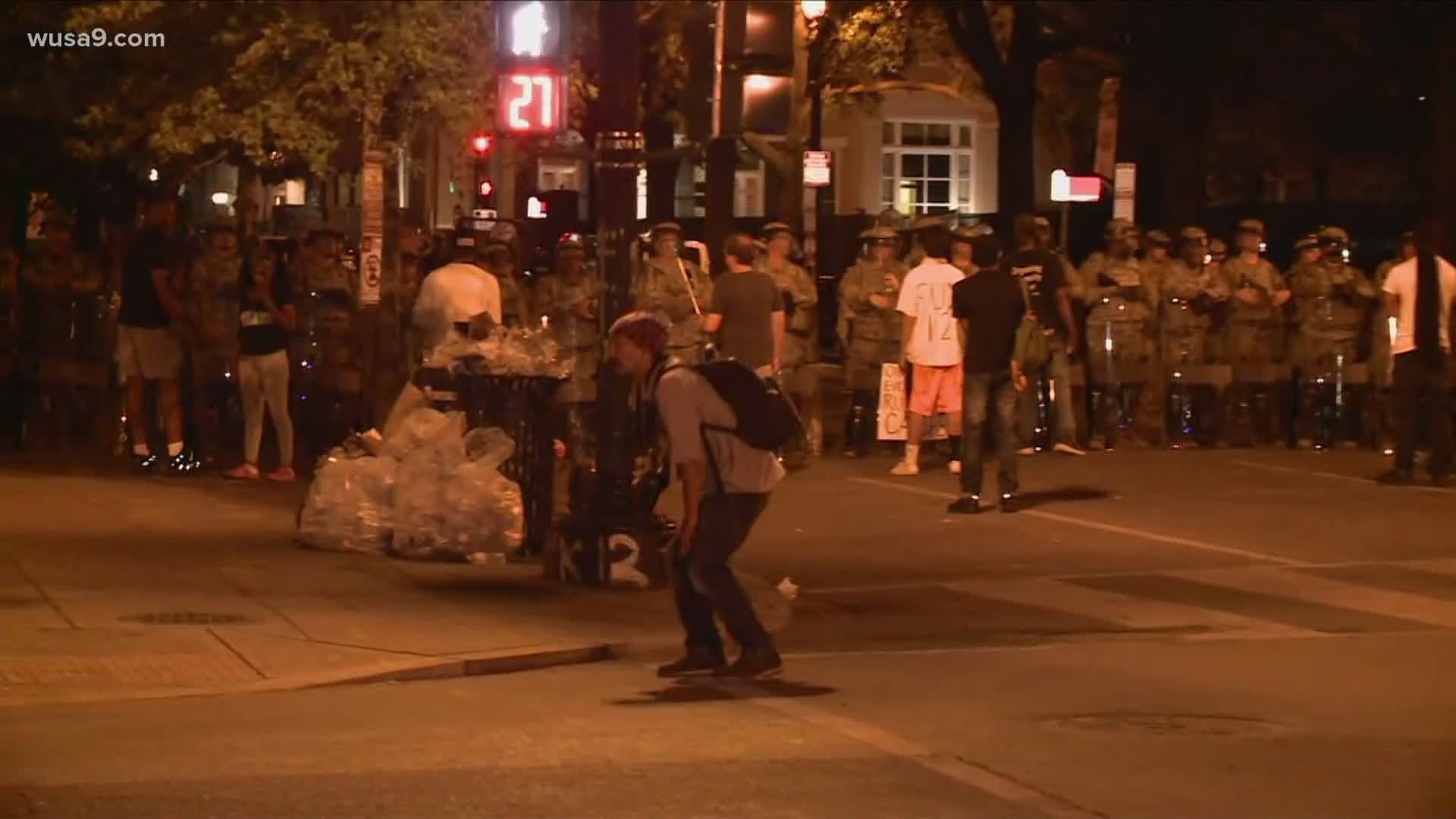 With the District now under a curfew since 11 p.m., protesters are still out in the streets of D.C. The curfew will be in effect until 6 a.m.