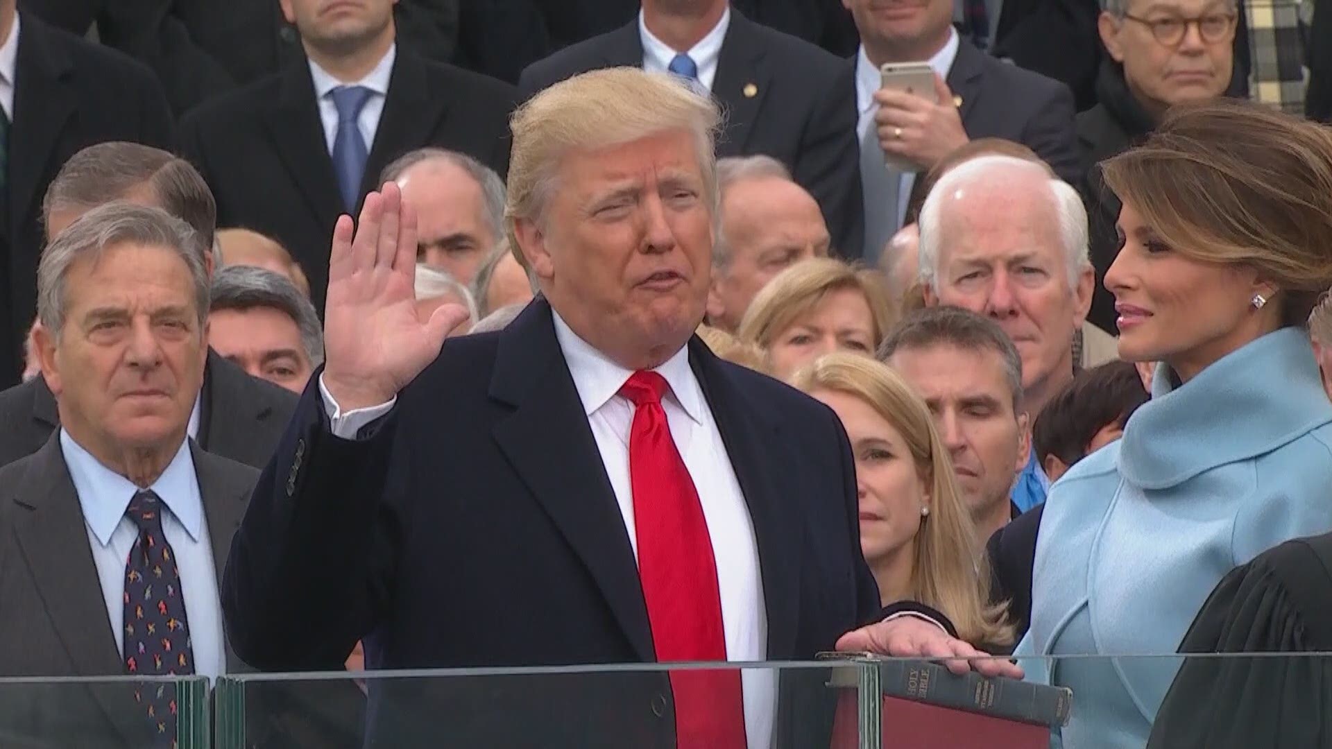 Donald Trump sworn in as president