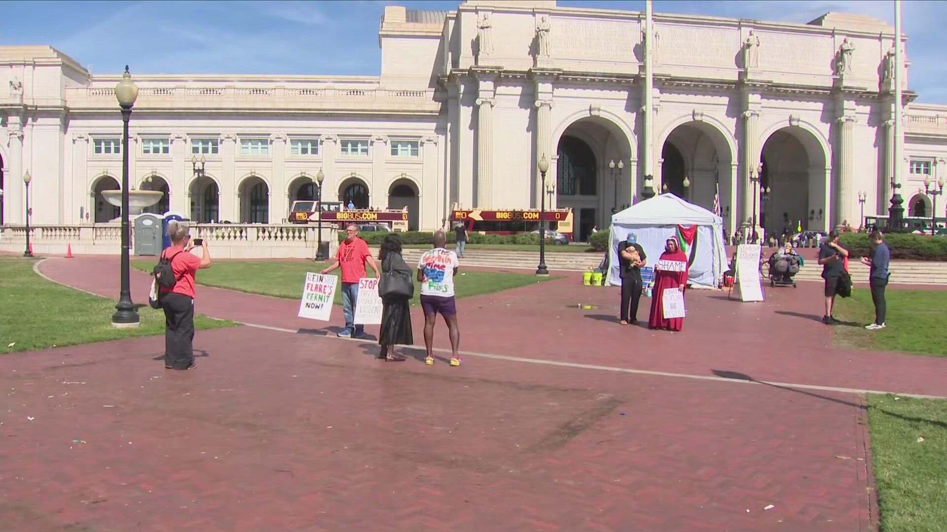 A protest encampment at Union Station was taken down overnight ─ and the activists want to know why.