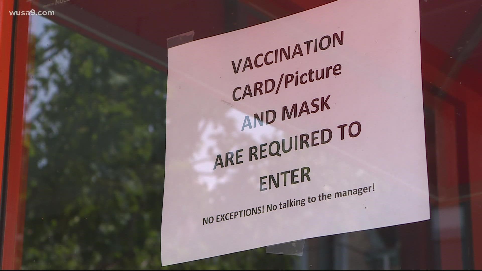 Several restaurants and bars have announced their vaccination policy ahead of the new mask mandate in D.C.