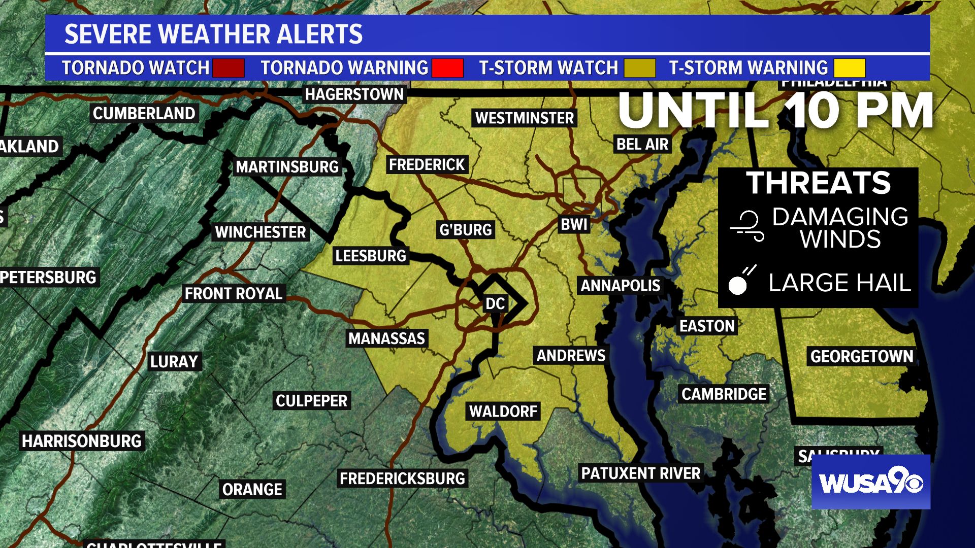 Severe Thunderstorm Watch Until 10 Pm For Dc Md Va 12news Com