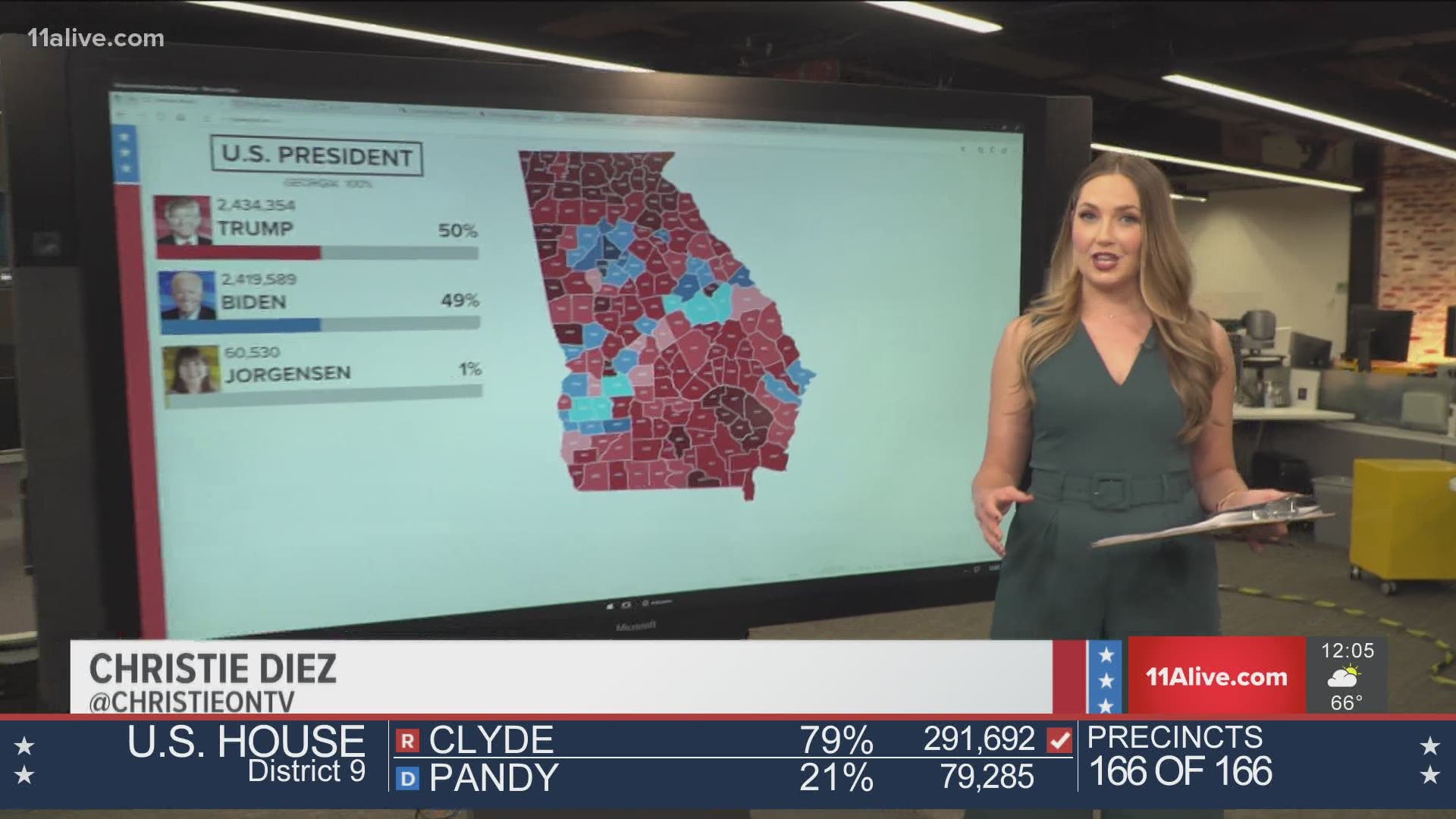 Live Georgia Presidential Election 2020 Results By County 12news Com