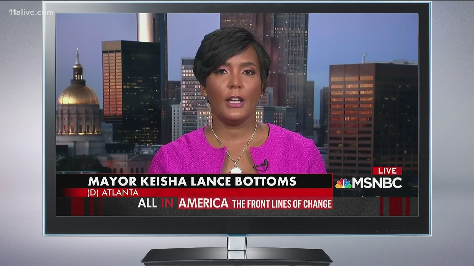 Atlanta's mayor appeared on on a town hall on MSNBC.